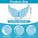 arricraft 36個 6 色のプラスチック製の天使の羽の飾り(DIY-AR0002-99B)-2