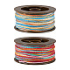 2 Rolls 2 Colors Segment Dyed Round Polyester Twisted Cords(OCOR-TA0003-65B)-1