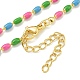 Brass Enamel Column Link Chain Necklaces(NJEW-H039-15G-02)-1