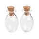 Овальные стеклянные пробковые бутылки орнамент(AJEW-O032-03I)-1