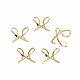 Real 18K Gold Plated Brass Criss Cross Cuff Ring(RJEW-S045-130-NF)-1