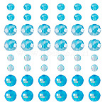 120Pcs 4 Styles Electroplate Glass Beads, Cyan, 4~8x3~7.5mm, Hole: 0.4~1mm, 30pcs/style(EGLA-TADJ0001-13D)