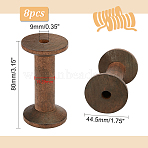 Wooden Empty Spools, for Wire, Cord, Jewelry Chain Wrapping, Coconut Brown, 8x4.45cm(WOOD-WH0034-03B)