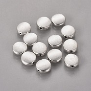 Tibetan Style Alloy Beads, Cadmium Free & Lead Free, Flat Round, Antique Silver, about 9mm in diameter, 4mm thick, hole: 1mm(X-LF10214Y)
