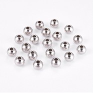 202 Stainless Steel Rondelle Spacer Beads, Stainless Steel Color, 8x6~7mm, Hole: 3mm(STAS-F094-06A-P)