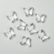 Transparent Acrylic Beads, Butterfly, Clear, about 22mm long, 18mm wide, 9mm thick, hole: 1.6~1.8mm(X-PL405Y-6)