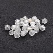 Handmade Silver Foil Glass Beads, Round, Clear, 7.5~8.5mm, Hole: 1mm(FOIL-R054-18)