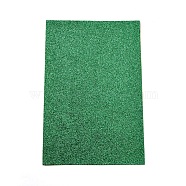 Sparkle PU Leather Fabric, Self-adhesive Fabric, for Shoes Bag Sewing Patchwork DIY Craft Appliques, Green, 30x20x0.1cm(AJEW-WH0149A-16)