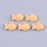 Resin Decoden Cabochons, Imitation Food, Fish Biscuit, Navajo White, 13x18x6mm(CRES-T010-124)