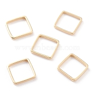 Brass Linking Rings, Long-Lasting Plated, Square, Real 24K Gold Plated, 8x8x1mm, Inner Diameter: 7x7mm(X-KK-Y003-01D-G)