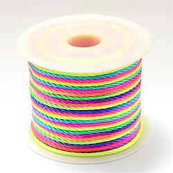 Nylon Thread, Colorful, 3.0mm, about 27.34 yards(25m)/roll(NWIR-R026-3.0mm-10)