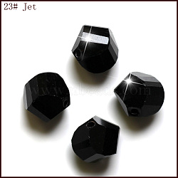 Imitation Austrian Crystal Beads, Grade AAA, Faceted, Polygon, Black, 10mm, Hole: 0.9~1mm(SWAR-F085-10mm-23)