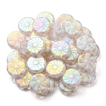 UV Plating Opaque Acrylic Beads, Lollipop, Clear, 23x7mm, Hole: 2.5mm