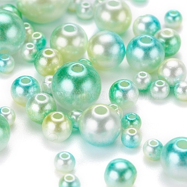 497Pcs 5 Style Rainbow ABS Plastic Imitation Pearl Beads(OACR-YW0001-07E)-7