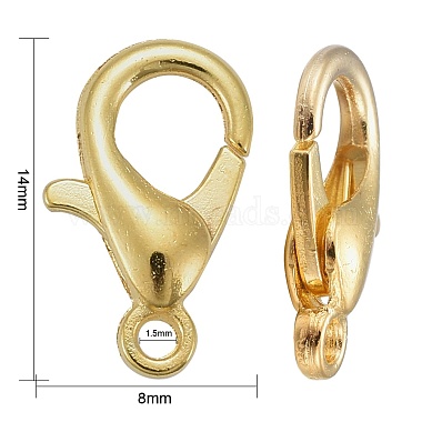 Zinc Alloy Lobster Claw Clasps(X-E105-G-NF)-4