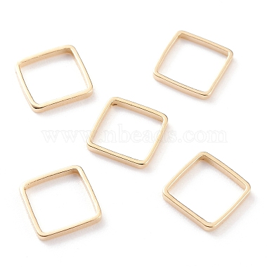 Real 24K Gold Plated Square Brass Linking Rings