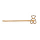 Brass Pave Clear Cubic Zirconia Hair Bobby Pin Findings(KK-S356-649-NF)-1