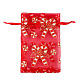 クリスマステーマの長方形プリントオーガンザ巾着バッグ(CON-PW0001-066A-09)-1