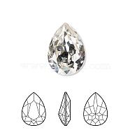 Austrian Crystal Rhinestone, 4320, Crystal Passions, Foil Back,  Faceted Pear Fancy Stone, 001_Crystal, 8x6x3mm(4320-8x6mm-001(F))