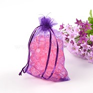 Organza Gift Bags with Drawstring, Jewelry Pouches, Wedding Party Christmas Favor Gift Bags, Blue Violet, 7x5cm(OP-E002-18)