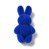Cartoon Flocking Acrylic Cabochons, Rabbit, Medium Blue, 26x13.5x9mm(MACR-K352-01A)
