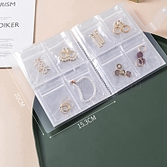 160 Pockets Transparent Jewelry Storage Book, with  Zip Lock Bags, Jewelry Storage Organizer for Rings Necklaces Bracelets Earrings Jewelry Beads, Clear, 20x15.3cm(PW-WG24357-02)