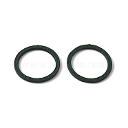 Spray Painted Alloy Linking Rings, Round Ring, Dark Green, 18x1mm, Inner Diameter: 15mm(FIND-WH0050-60C)