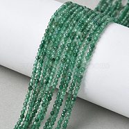 Natural Fuchsite Beads Strands, Faceted, Round, 2mm, Hole: 0.5mm, about 203pcs/strand, 15.55''(39.5cm)(G-C009-A27-01)