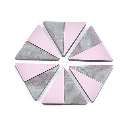 Resin Cabochons, Triangle, Pink, 26x30x2.5~3mm(CRES-S360-02E)