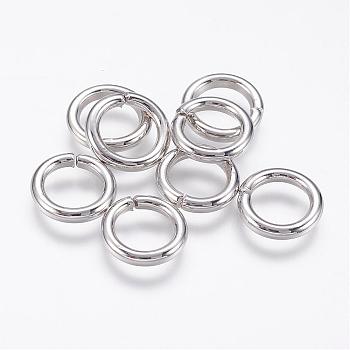 Iron Jump Rings, Open Jump Rings, Platinum, 12 Gauge, 12x2mm, Inner Diameter: 8mm