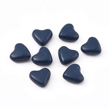 Sealing Wax Particles for Retro Seal Stamp, Heart, Prussian Blue, 12.5x13.5x6.5mm