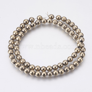 Chapelets de perles en hématite synthétique sans magnétiques(G-F585-C04-6mm)-2