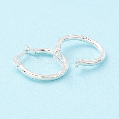 925 Sterling Silver Hoop Earrings(STER-P047-13B-S)-3
