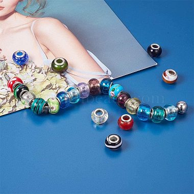 Mixed Styles Handmade Lampwork Glass European Beads(LPDL-PH0001-03)-6