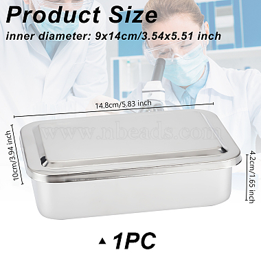 201 Stainless Steel Medical Sterilizer Box(AJEW-WH0515-78B-P)-2