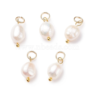 Golden Rice Pearl Charms