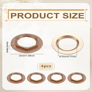 4Pcs Brass Nut(KK-LP0004-76)-2