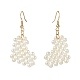 Heart Pearl Beads Dangle Earrings(EJEW-JE04562)-2