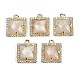 Natural Moonstone Faceted Square Charms(G-I375-06G-03)-1