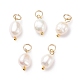 Grade B Natural Cultured Freshwater Pearl Charms(X-PALLOY-JF01497-01)-1