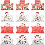16Pcs 4 Styles Christmas Theme Paper Pillow Gift Boxes, Gift Packaging Boxes with Hanging Hole for Gift Wrapping, Snowman Santa Claus, Mixed Shapes, 13x2.75x11.5cm, 4pcs/style(CON-FS0001-22)