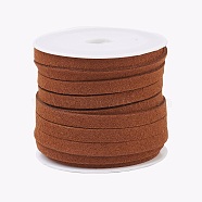 Faux Suede Cord, Faux Suede Lace, Sienna, 5x1.5mm, about 5.46 yards(5m)/roll, 25rolls/bag(LW-R003-5mm-1104)