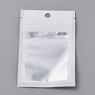 Plastic Zip Lock Bag, Gradient Color Storage Bags, Self Seal Bag, Top Seal, with Window and Hang Hole, Rectangle, White, 12x8x0.25cm, Unilateral Thickness: 3.1 Mil(0.08mm), 95~100pcs/bag(OPP-H001-01A-06)