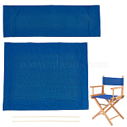 Cloth Chair Replacement, with 2 Wood Sticks, for Director Chair, Makeup Chair Seat and Back, Blue, Cloth: 475~520x170~385x5~6mm, Stick: 381x6mm(FIND-WH0044-79E)