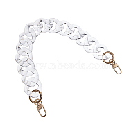 Resin Bag Handles, with Alloy Spring Gate Rings and Clasps, for Bag Straps Replacement Accessories, Clear, 41.3cm(FIND-WH0068-33)