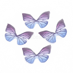 Two Tone Polyester Fabric Wings Crafts Decoration Wings Crafts Decoration, for DIY Jewelry Crafts Earring Necklace Hair Clip Decoration, Butterfly Wing, Old Rose, 21x30mm(X-FIND-S322-007A-02)