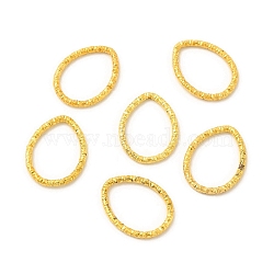 50Pcs Iron Linking Rings, Textured Open Rings, Golden, Teardrop, 18x14x2mm, Inner Diameter: 11x15mm(IFIN-E017-02A-G)