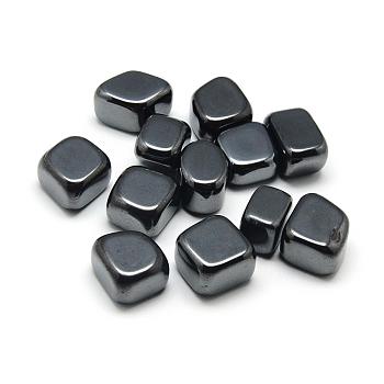 Synthetic Magnetic Hematite Beads, Tumbled Stone, No Hole/Undrilled, Nuggets, Black, 15~25x10~20x10~15mm, about 60pcs/1000g
