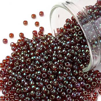 TOHO Round Seed Beads, Japanese Seed Beads, (330) Gold Luster Rust, 11/0, 2.2mm, Hole: 0.8mm, about 50000pcs/pound