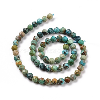 Chapelets de perles en turquoise de HuBei naturelle(G-C009-A16)-3